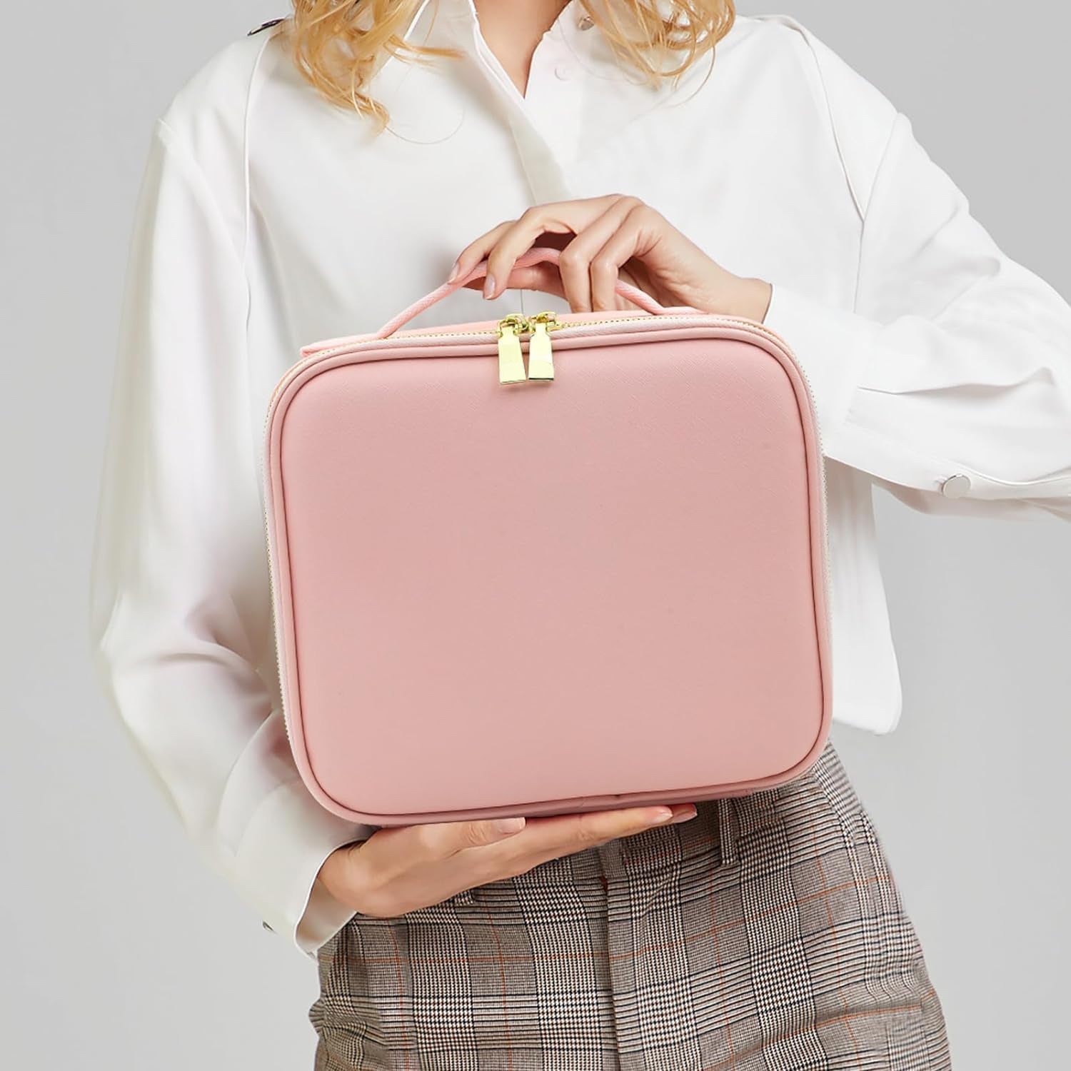 Pink Premium Led Light Makeup Organizer Box (1 Pc) Pink Premium Led Light Makeup Organizer Box (1 Pc)